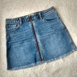 We The Free Zip It Up Denim Mini Skirt 4/27